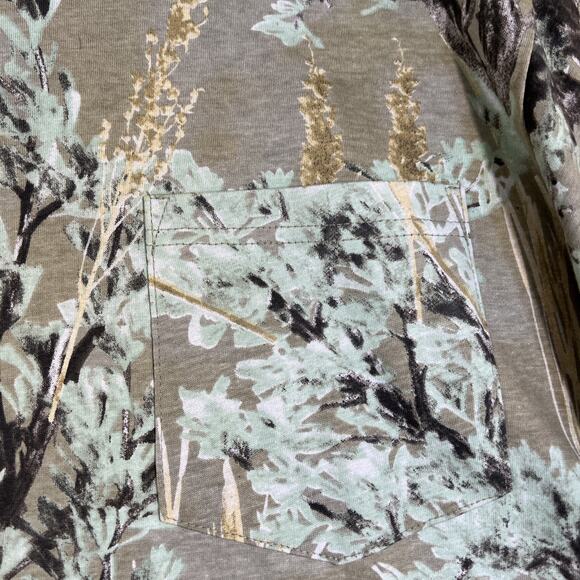 Ghost Camo Tee Shirt Mens Large Tan Multi Cotton Hunting Tactical Military - Picture 4 of 10